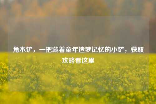 角木铲,一把藏着童年造梦记忆的小铲,获取攻略看这里