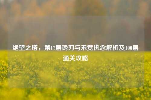 绝望之塔，第17层锈刃与未竟执念解析及100层通关攻略