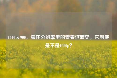 1440×900，藏在分辨率里的青春过渡史，它到底是不是1080p？