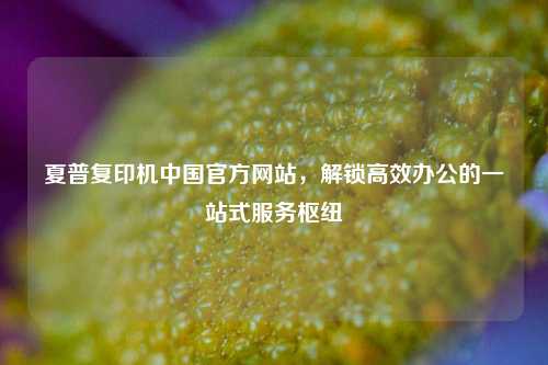 夏普复印机中国官方网站，解锁高效办公的一站式服务枢纽