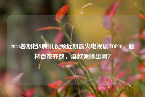 2024暑期档&腾讯视频近期最火电视剧TOP10,题材百花齐放,爆款凭啥出圈?