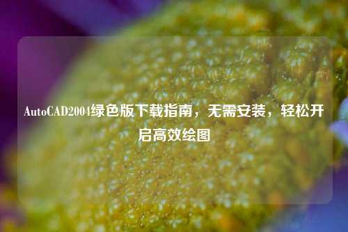 AutoCAD2004绿色版下载指南，无需安装，轻松开启高效绘图