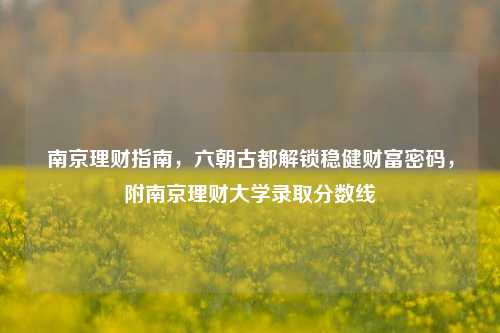 南京理财指南,六朝古都解锁稳健财富密码,附南京理财大学录取分数线