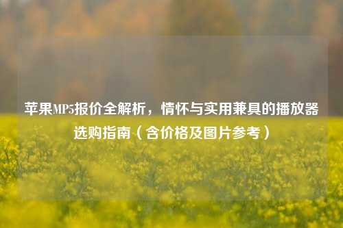 苹果MP5报价全解析，情怀与实用兼具的播放器选购指南（含价格及图片参考）