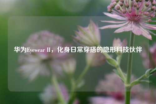 华为Eyewear II,化身日常穿搭的隐形科技伙伴