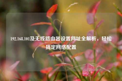 192.168.101及无线路由器设置网址全解析，轻松搞定网络配置