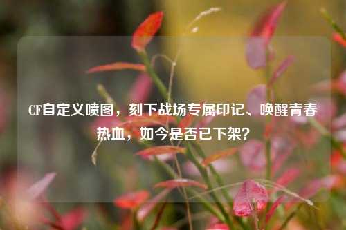 CF自定义喷图,刻下战场专属印记、唤醒青春热血,如今是否已下架?