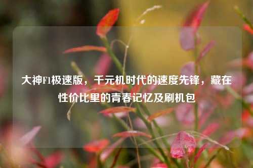 大神F1极速版,千元机时代的速度先锋,藏在性价比里的青春记忆及刷机包