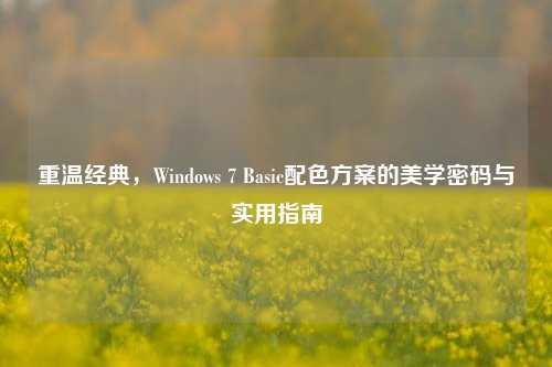 重温经典,Windows 7 Basic配色方案的美学密码与实用指南