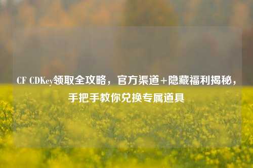 CF CDKey领取全攻略，官方渠道+隐藏福利揭秘，手把手教你兑换专属道具