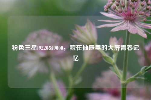 粉色三星i9220&i9000，藏在抽屉里的大屏青春记忆