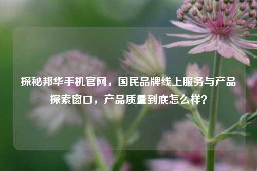 探秘邦华手机官网,国民品牌线上服务与产品探索窗口,产品质量到底怎么样?