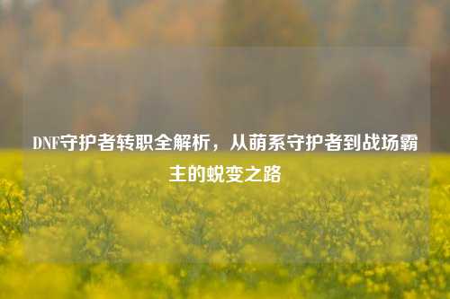DNF守护者转职全解析,从萌系守护者到战场霸主的蜕变之路