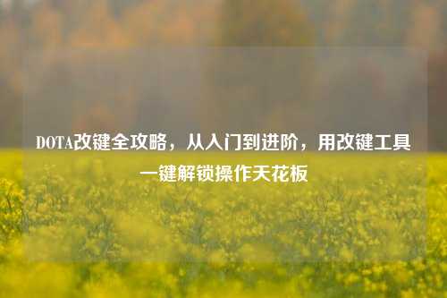DOTA改键全攻略，从入门到进阶，用改键工具一键解锁操作天花板