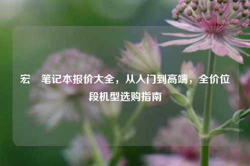 宏碁笔记本报价大全，从入门到高端，全价位段机型选购指南