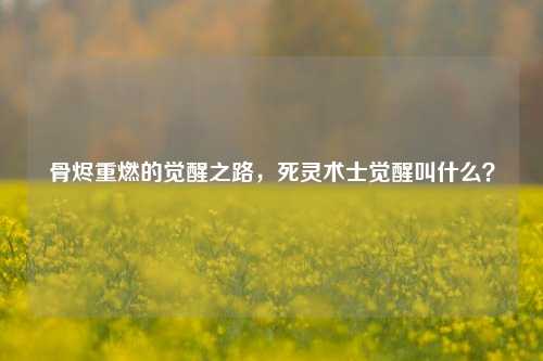 骨烬重燃的觉醒之路，死灵术士觉醒叫什么？