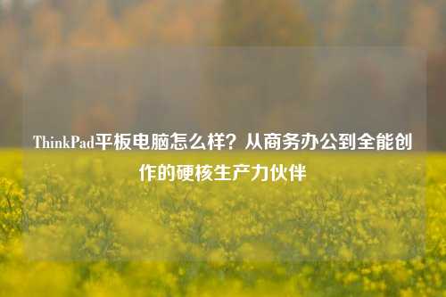 ThinkPad平板电脑怎么样?从商务办公到全能创作的硬核生产力伙伴