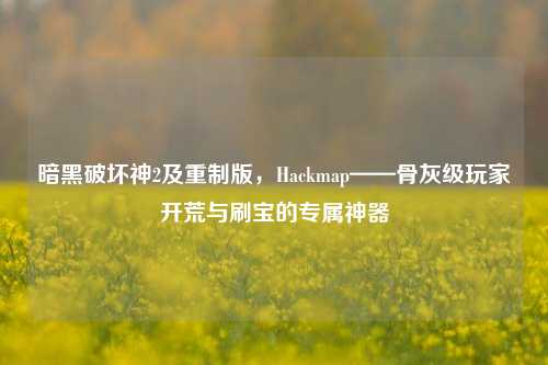 暗黑破坏神2及重制版，Hackmap——骨灰级玩家开荒与刷宝的专属神器