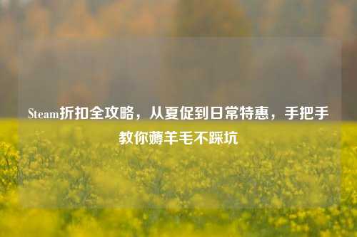 Steam折扣全攻略，从夏促到日常特惠，手把手教你薅羊毛不踩坑