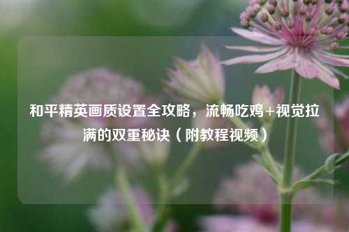 和平精英画质设置全攻略，流畅吃鸡+视觉拉满的双重秘诀（附教程视频）