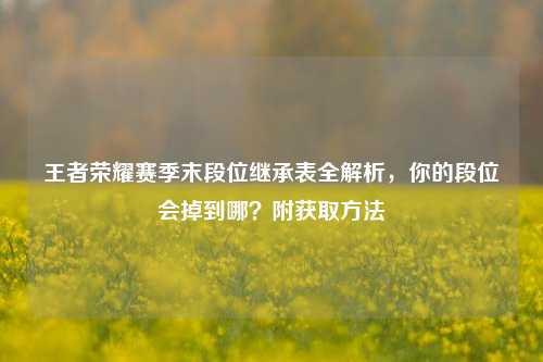 王者荣耀赛季末段位继承表全解析，你的段位会掉到哪？附获取方法