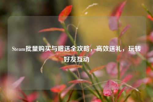 Steam批量购买与赠送全攻略，高效送礼，玩转好友互动