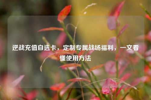 逆战充值自选卡,定制专属战场福利,一文看懂使用方法