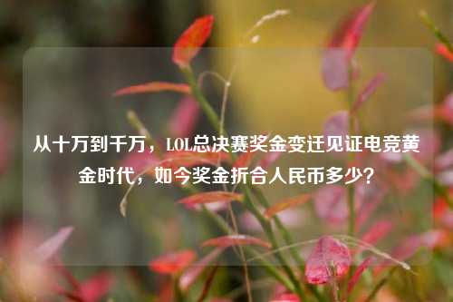 从十万到千万，LOL总决赛奖金变迁见证电竞黄金时代，如今奖金折合人民币多少？