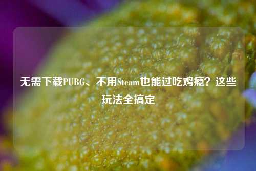 无需下载PUBG、不用Steam也能过吃鸡瘾?这些玩法全搞定
