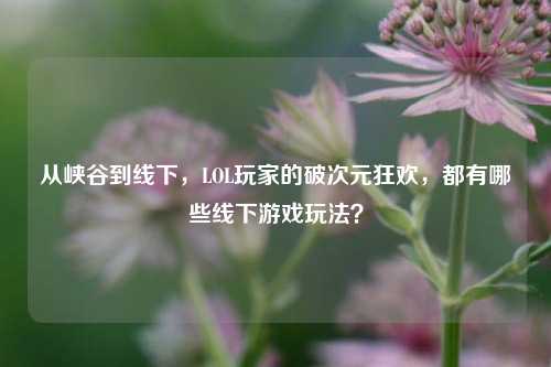 从峡谷到线下，LOL玩家的破次元狂欢，都有哪些线下游戏玩法？