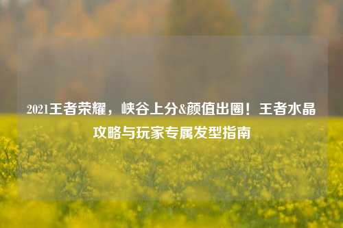 2021王者荣耀，峡谷上分&颜值出圈！王者水晶攻略与玩家专属发型指南