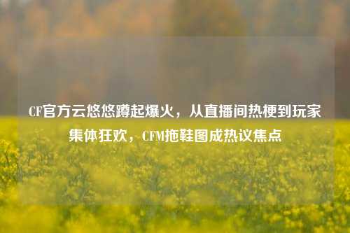 CF官方云悠悠蹲起爆火,从直播间热梗到玩家集体狂欢,CFM拖鞋图成热议焦点