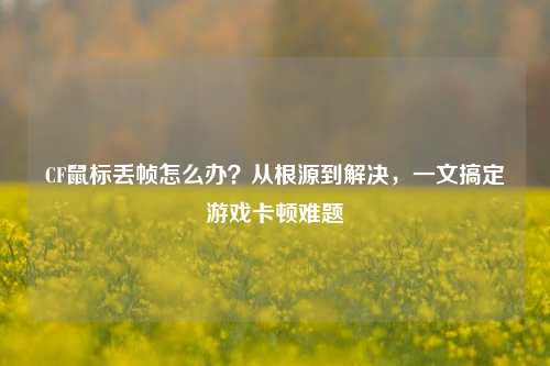 CF鼠标丢帧怎么办？从根源到解决，一文搞定游戏卡顿难题