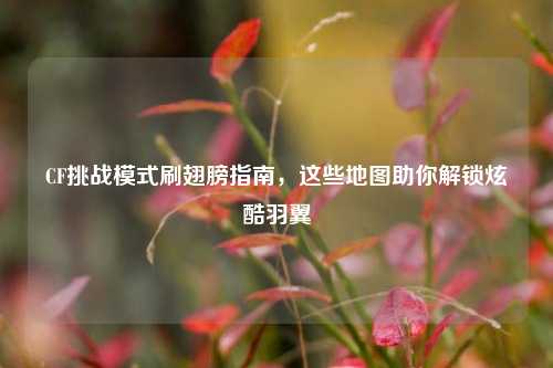 CF挑战模式刷翅膀指南,这些地图助你解锁炫酷羽翼