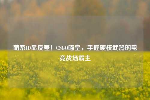 萌系ID显反差!CSGO喵皇,手握硬核武器的电竞战场霸主