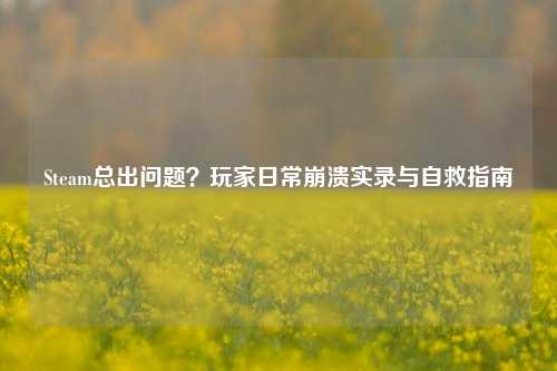 Steam总出问题？玩家日常崩溃实录与自救指南