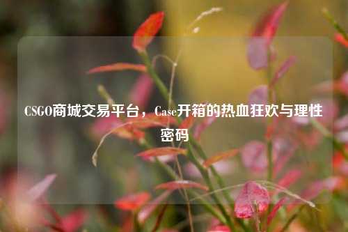 CSGO商城交易平台，Case开箱的热血狂欢与理性密码