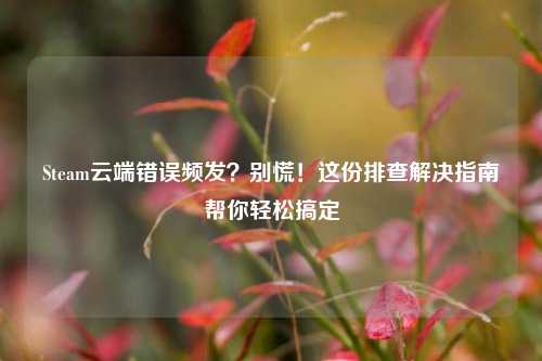 Steam云端错误频发？别慌！这份排查解决指南帮你轻松搞定