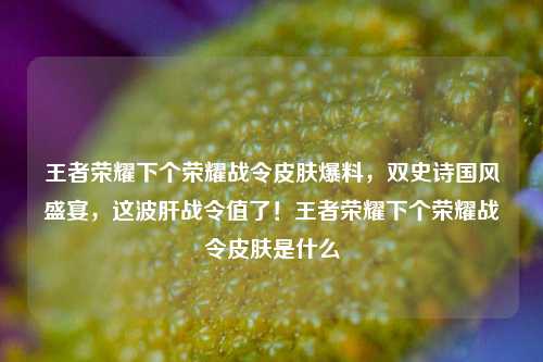 王者荣耀下个荣耀战令皮肤爆料，双史诗国风盛宴，这波肝战令值了！王者荣耀下个荣耀战令皮肤是什么