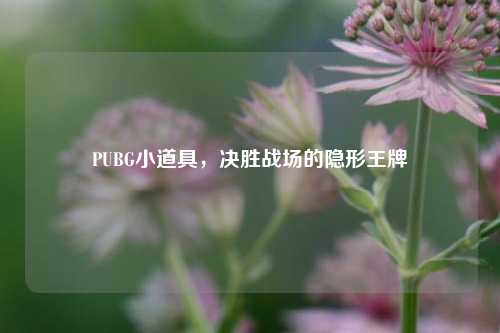 PUBG小道具，决胜战场的隐形王牌