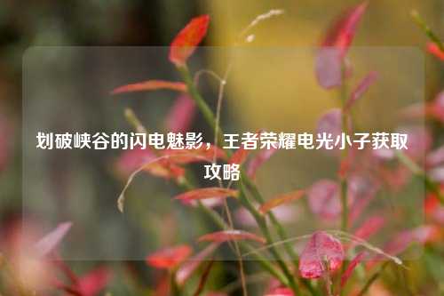 划破峡谷的闪电魅影，王者荣耀电光小子获取攻略