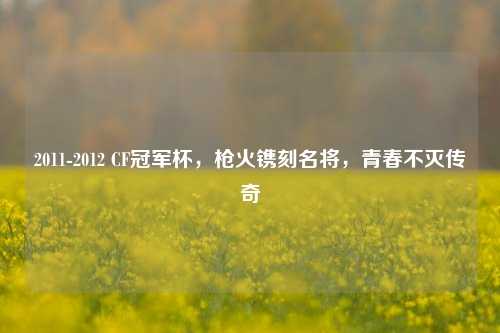 2011-2012 CF冠军杯,枪火镌刻名将,青春不灭传奇