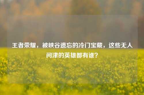王者荣耀，被峡谷遗忘的冷门宝藏，这些无人问津的英雄都有谁？