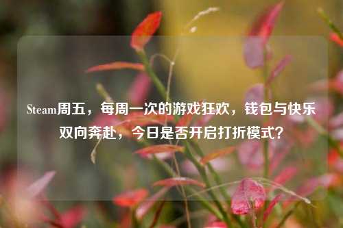 Steam周五，每周一次的游戏狂欢，钱包与快乐双向奔赴，今日是否开启打折模式？