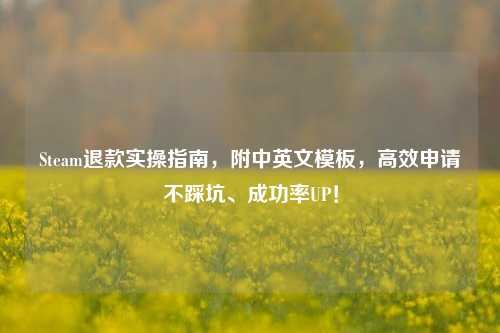 Steam退款实操指南,附中英文模板,高效申请不踩坑、成功率UP!