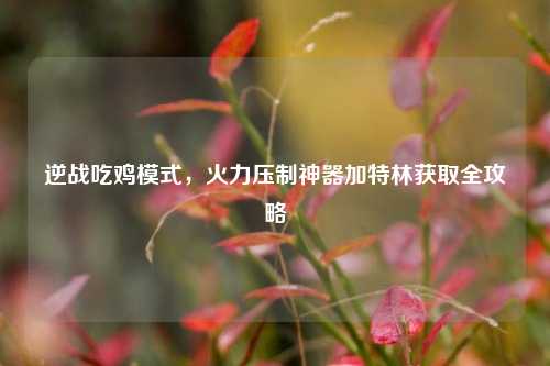 逆战吃鸡模式，火力压制神器加特林获取全攻略