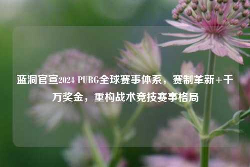 蓝洞官宣2024 PUBG全球赛事体系，赛制革新+千万奖金，重构战术竞技赛事格局