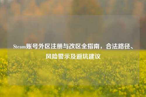 Steam账号外区注册与改区全指南，合法路径、风险警示及避坑建议