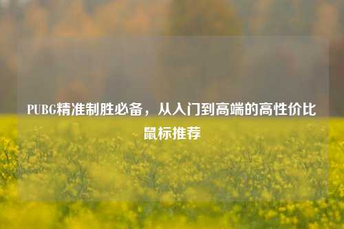 PUBG精准制胜必备，从入门到高端的高性价比鼠标推荐