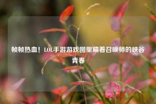 帧帧热血！LOL手游游戏图里藏着召唤师的峡谷青春